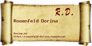 Rosenfeld Dorina névjegykártya