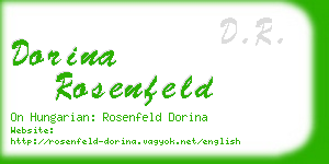 dorina rosenfeld business card